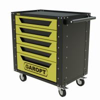 Тележка инструментальная Garopt 5 ящиков ЖЕЛТАЯ, Серия "Low-cost"