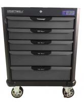 KraftWell KRW-T5D Тележка профессиональная с 5 ящиками, БЕЗ ИНСТРУМЕНТА