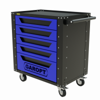 Тележка инструментальная Garopt 5 ящиков СИНЯЯ, Серия "Low-cost"