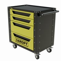 Тележка инструментальная Garopt 4 ящика ЖЕЛТАЯ, Серия "Low-cost"