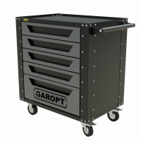 Тележка инструментальная Garopt 5 ящиков СЕРАЯ, Серия "Low-cost"