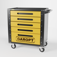 Gt5.yell Тележка инструментальная Garopt 5 ящиков ЖЕЛТАЯ, Серия "Low-cost" 