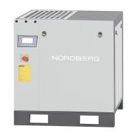 Компрессор винтовой, 7,5 кВт, 10 бар, 900 л/мин, без ресивера, серый NORDBERG NCC10-G