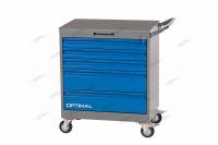 Тележка инструментальная, 5 выдвижных синих ящиков OPTIMAL NT225