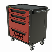 Тележка инструментальная Garopt 4 ящика КРАСНАЯ, Серия "Low-cost"