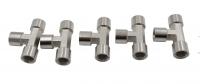 KraftWell KRW-TT14F3-5 Тройник резьбовой Т-образный F1/4" - F1/4" - F1/4", 5 шт