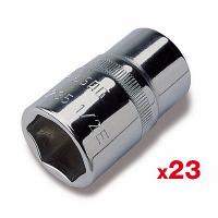 235 1/2 N/SE23 Набор головок 6-ти гранных 1/2", 23 шт., USAG (Италия)