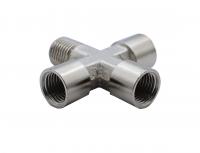 KraftWell KRW-TC14F3M Переходник "крест" 3*F1/4" - M1/4", 1 шт