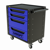 Тележка инструментальная Garopt 4 ящика СИНЯЯ, Серия "Low-cost"