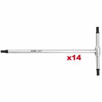 280 T/SE14  Набор из 14-и T-образных ключей для винтов с внутренним шестигранником, USAG (Италия)