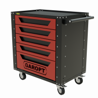 Тележка инструментальная Garopt 5 ящиков КРАСНАЯ, Серия "Low-cost"