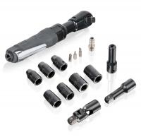 KraftWell KRW12RW-T Пневматическая трещотка с набором головок 1/2", в кейсе