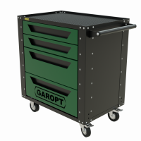 Тележка инструментальная Garopt 4 ящика ЗЕЛЕНАЯ, Серия "Low-cost"