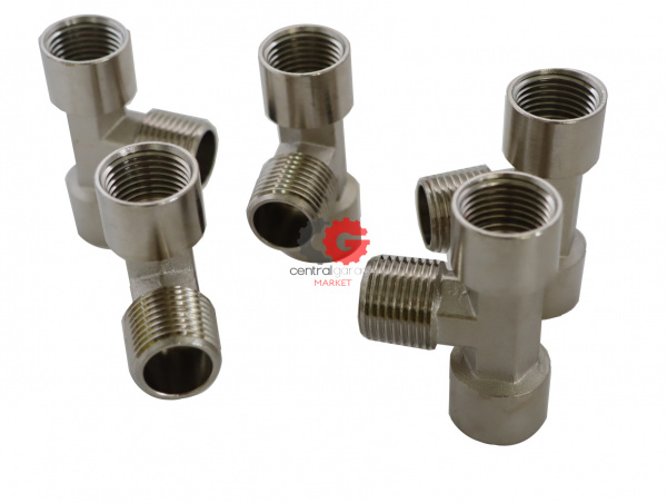 KraftWell KRW-TT12FMF-5 Тройник Т-образный F1/2"-M1/2"-F1/2", 5 шт