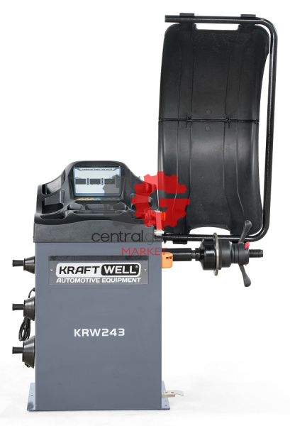 KraftWell KRW243 Балансировочный станок полуавтомат, педаль, лазер