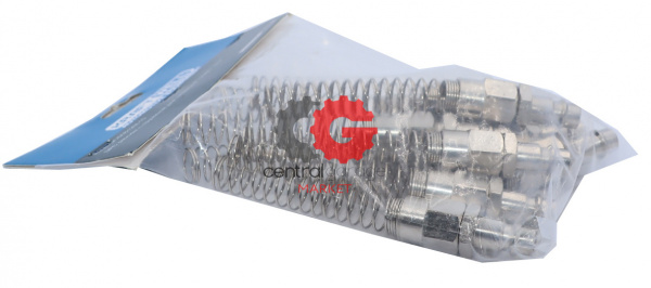 KraftWell KRW-QCS0812M-10 БРС "папа", c пружиной для шланга 8*12 мм, 10 шт