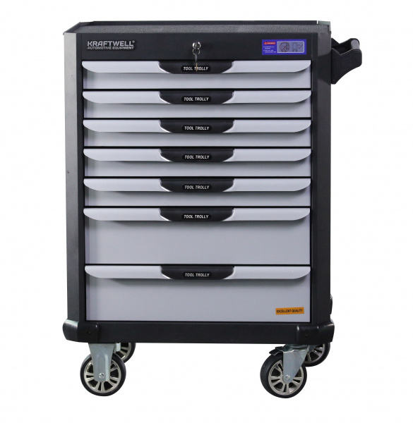 KraftWell KRW-TTG+SET250 Тележка с 7 ящиками+ПОДАРОК инструмент 250 предметов