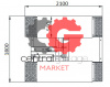 KraftWell FORBI 3.0G/220 Подъёмник комплект ножничный г/п 3,0 т.  шиномонтажный мобильный