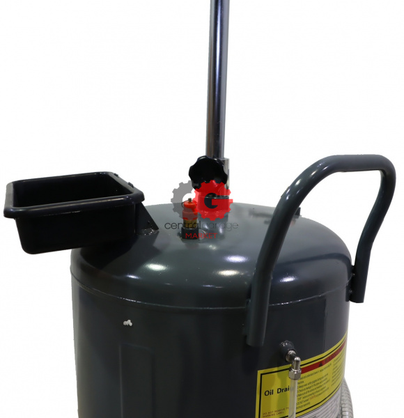KraftWell KRW1803.80L Установка для слива масла/антифриза с круглой подъемной ванной, мобильная, объем 80 л