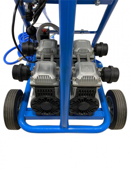 Установка AktiSpray AvS-10-20RA-DUO (2 компрессора) для нанесения гидроизоляционных материалов и шпатлевки (с автоматикой, к-т с рукавами и распылитем)