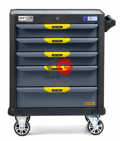 KraftWell KRW-TTG+SET157 Тележка с 5 ящиками + инструмент 157 предметов