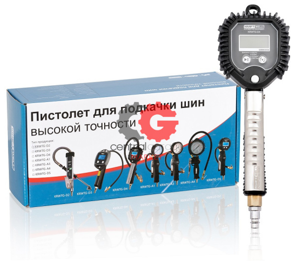 KraftWell KRWTG-D4 Пистолет с цифровым манометром 18 бар