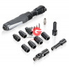 KraftWell KRW12RW-T Трещотка пневматическая 1/2" с головками, кейс