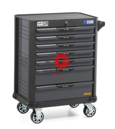 KraftWell KRW-TTG+SET277 Тележка с 7 ящиками + инструмент 277 предметов