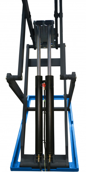 KraftWell KRW350SF_blue Подъёмник ножничный короткий напольный г/п 3500 кг.
