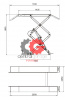 KraftWell KRW3FS/220 Подъемник ножничный короткий г/п 3000 кг.  напольный
