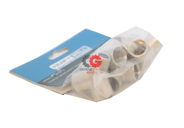 KraftWell KRW-TY14FMF-5 Тройник резьбовой Y-образный F1/4" - M1/4" - F1/4", 5 шт