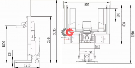 KraftWell COMBI2.5 KRW2.5H Колонны подкатные г/п 4х2,5 т. электрогидравлические беспроводные