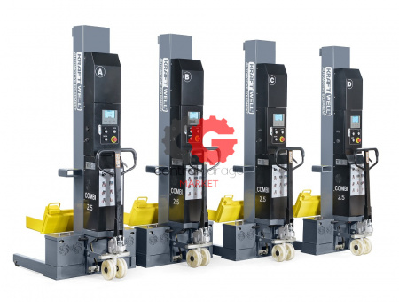 KraftWell COMBI2.5 Колонны подкатные г/п 4х2,5 т. электрогидравлические беспроводные