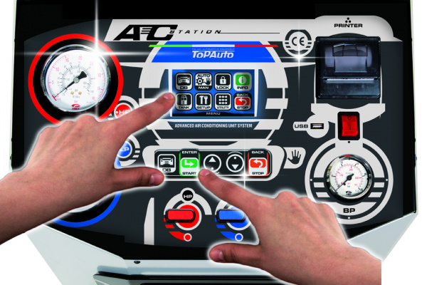 TopAuto RR700Touch_demo Станция автоматическая для заправки автомобильных кондиционеров