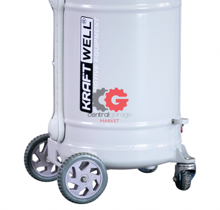 KraftWell KRW1803.80 Установка для слива масла/антифриза с круглой подъемной ванной, мобильная