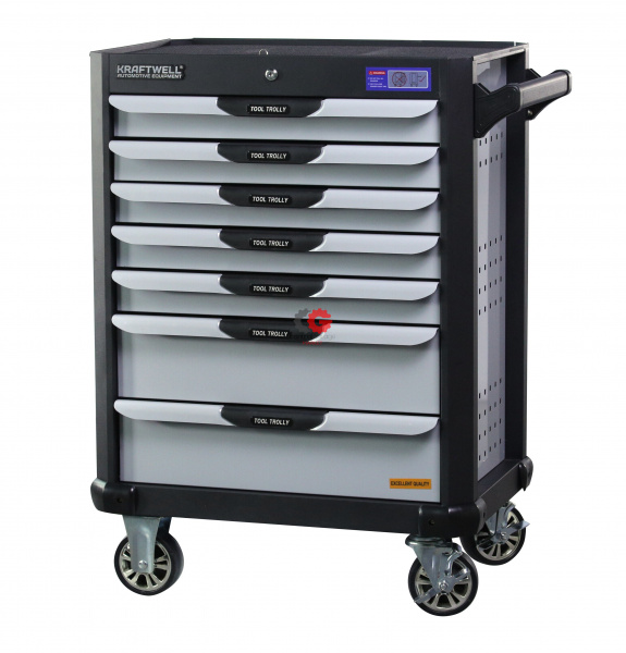 KraftWell KRW-TTG+SET277 Тележка профессиональнаяс 7 ящиками+ПОДАРОК инструмент 277 предметов