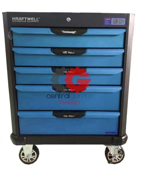 KraftWell KRW-TTB+SET157 Тележка с 5 ящиками+ПОДАРОК инструмент 157 предметов