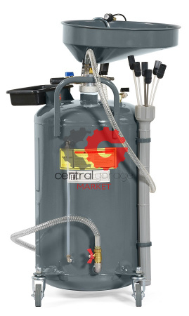 KraftWell KRW1832.80L Установка слива/откачки масла, ванна 90 л
