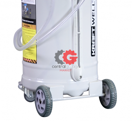 KraftWell KRW1832.80 Установка для слива и откачки масла/антифриза с круглой подъемной ванной, мобильная