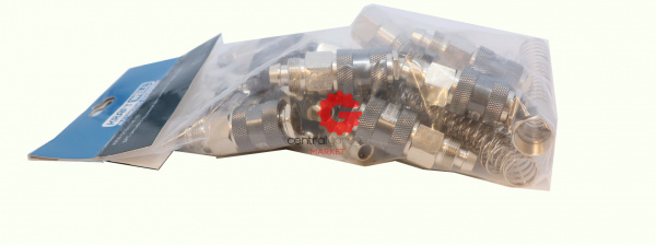 KraftWell KRW-QCS1014F-10 БРС "мама" c пружиной для шланга 10*15 мм, 10 шт