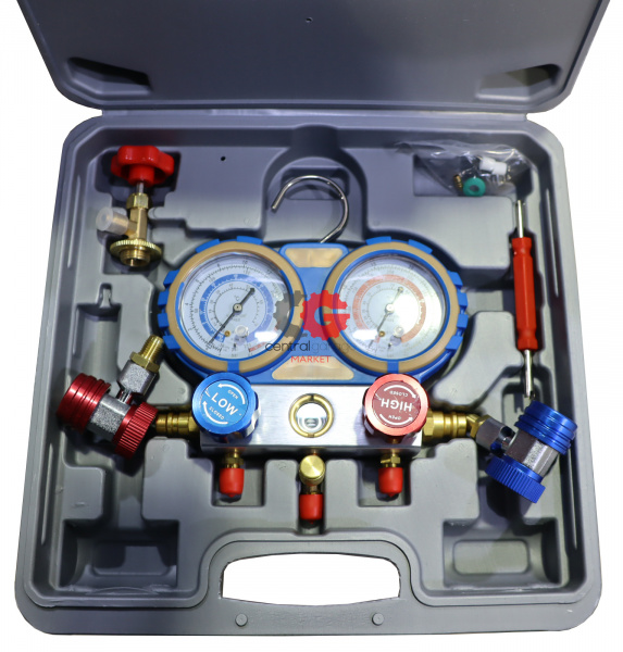 KraftWell KRW-MGS-KIT Комплект для заправки фреона, ручной