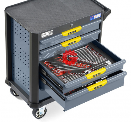 KraftWell KRW-TTG+SET157 Тележка с 5 ящиками + инструмент 157 предметов