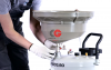 KraftWell KRW1803.80 Установка для слива масла/антифриза с круглой подъемной ванной, мобильная