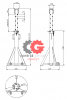 KraftWell KRW85 Стойка опорная 8500 кг