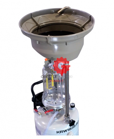 KraftWell KRW1839.80 Установка для слива и откачки масла/антифриза с подъемной ванной и мерной емкостью, мобильная