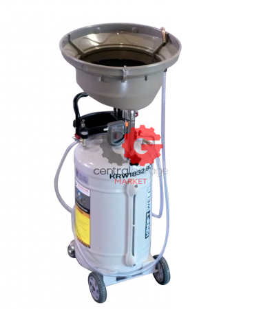 KraftWell KRW1832.80 Установка для слива и откачки масла/антифриза с круглой подъемной ванной, мобильная