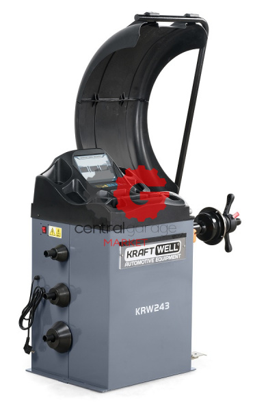 KraftWell KRW243 Балансировочный станок полуавтомат, педаль, лазер