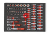 KraftWell KRW-TTG+SET157 Тележка с 5 ящиками + инструмент 157 предметов
