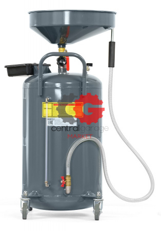 KraftWell KRW1803.80L Установка слива масла, подъемная ванна, 90 л