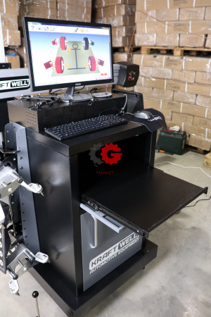 KraftWell KRW3DWA-II Стенд сход-развал 3D двухкамерный с кабинетом и стальной стойкой